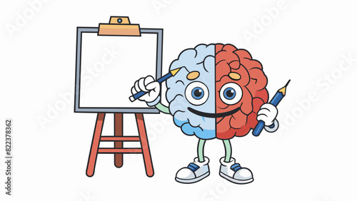 Imagine the mind as a blank canvas constantly being painted upon by our experiences interactions and thoughts. We have the power to create and change. Cartoon Vector
