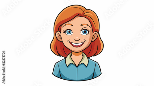She had a warm welcoming smile that instantly put anyone at ease and her kind voice had a hint of a Southern accent.. Cartoon Vector