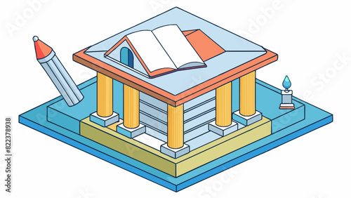 The essay was akin to a meticulously constructed building with a strong foundation of research and evidence and carefully crafted paragraphs forming. Cartoon Vector