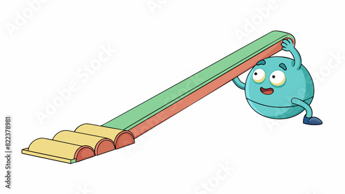 The fourth illustration depicts a soft and plump object pressing down onto a firm and rigid object with a rhythmic and synchronized motion.. Cartoon Vector