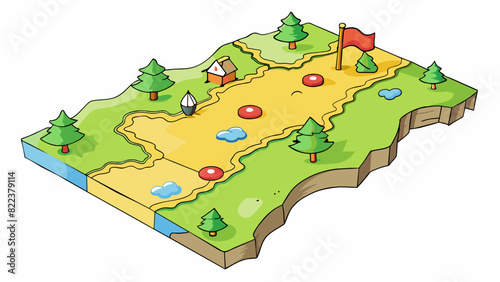 The lesson is like a map that you are trying to navigate. At first the map is full of blank spaces and unknown territories symbolizing your lack of. Cartoon Vector