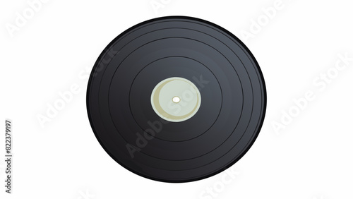 The record was round and made of smooth black material with grooves covering its entire surface. It had a small hole in the center and was about the. Cartoon Vector