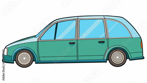 The side of a car is a large flat panel that makes up one of the four outer surfaces of the vehicle. It may have windows mirrors and doors attached to. Cartoon Vector