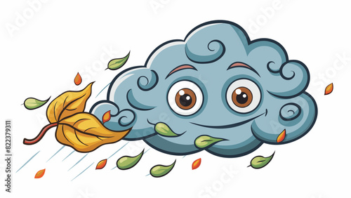 The sky turned an ominous shade of grey as if warning of the impending storm. The air grew cooler and a faint smell of moisture filled the atmosphere.. Cartoon Vector
