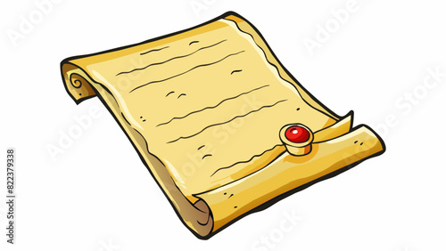 The third letter was unmistakably old with yellowed and crinkled edges. It was written on a stiff yellowed parchment and the ink had faded in some. Cartoon Vector