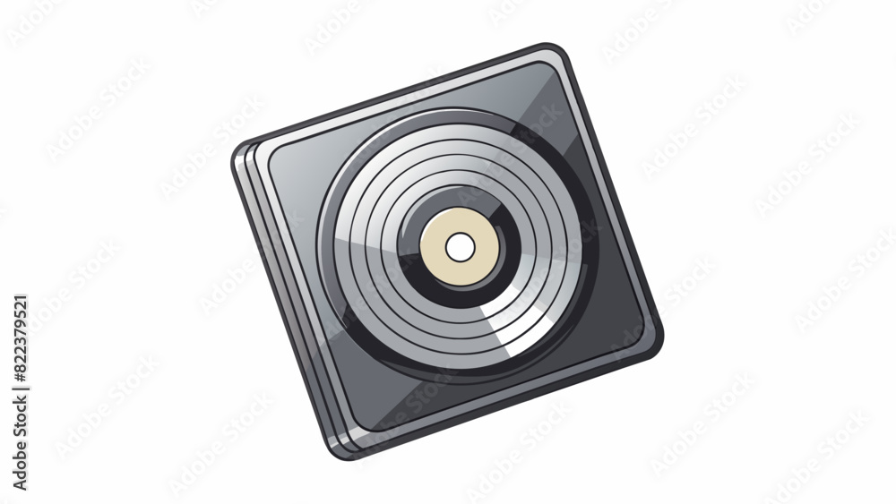 This record was shaped like a square and made of a reflective metallic material. It had a glossy finish and was light enough to hold with one hand.. Cartoon Vector This record was shaped like a square and made of a reflective metallic material. It had a glossy finish and was light enough to hold with one hand.. Cartoon Vector