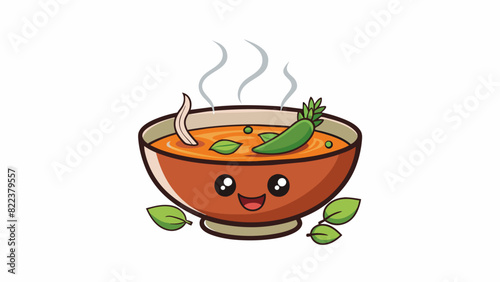 With every sful of the steaming soup I tasted the perfect balance of aromatic herbs hearty vegetables and a touch of umami that left a warm comforting. Cartoon Vector