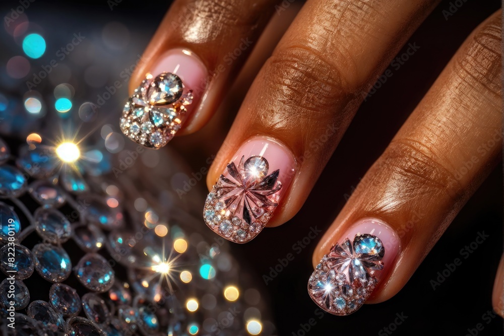 Close-Up of Shiny Manicured Nails Close-Up of Shiny Manicured Nails