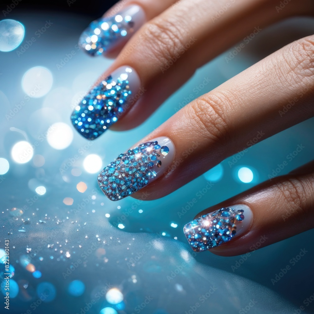 Close-Up of Shiny Manicured Nails Close-Up of Shiny Manicured Nails