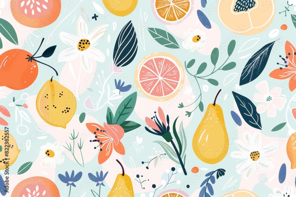Seamless pattern with fruits Background
Seamless pattern with fruits Background