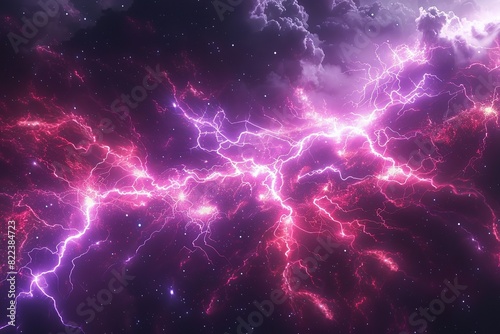 The lightning frame in electric purple is a striking exhibition. Generative Ai