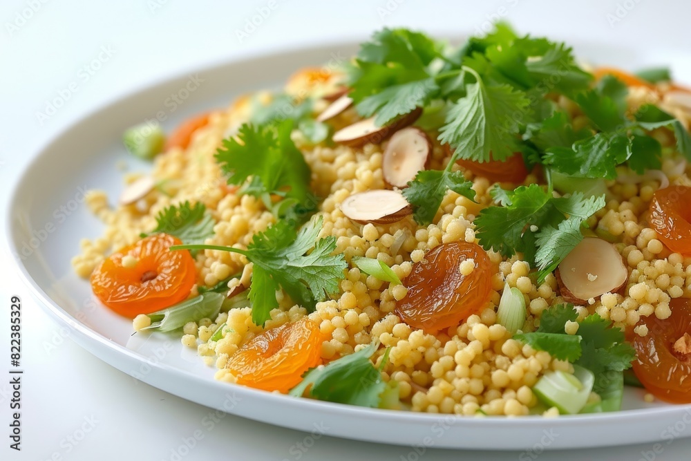 Delectable Apricot Couscous in an Elegant Bowl Delectable Apricot Couscous in an Elegant Bowl