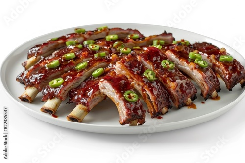 Appetizing Applewood Smoked Pork Ribs with Spicy Red Chile Sauce