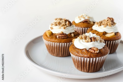 Sweet and Crunchy Apple-Pumpkin Muffins with Pecan Streusel