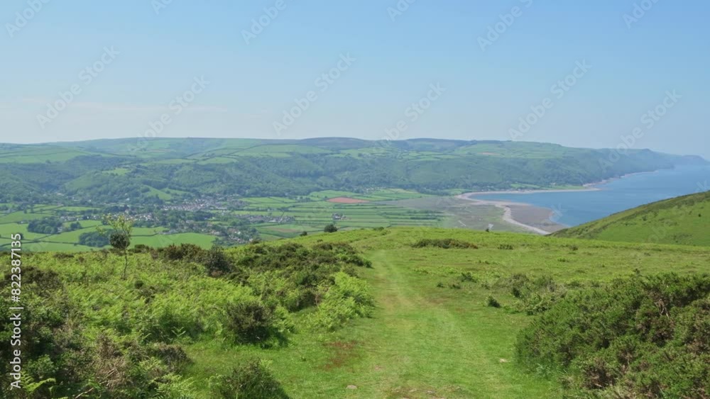 Porlock Bay and Bossington Beach, Somerset, England Porlock Bay and Bossington Beach, Somerset, England