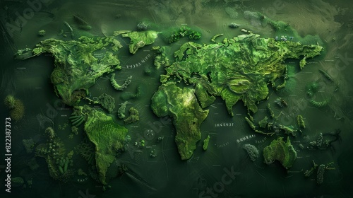 Green World Map