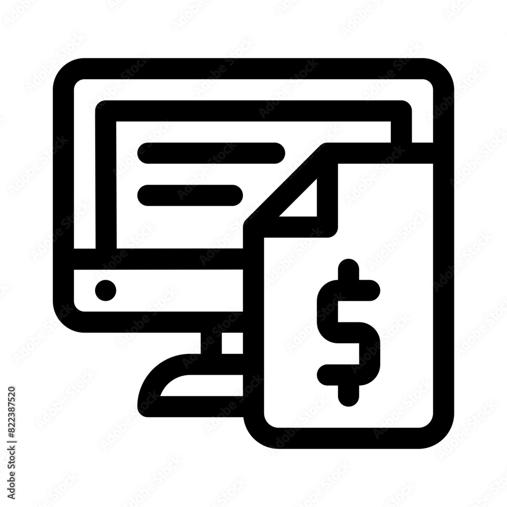 invoices line icon invoices line icon