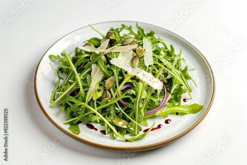 Healthy Arugula Salad with Shaved Parmesan and Olive Oil
