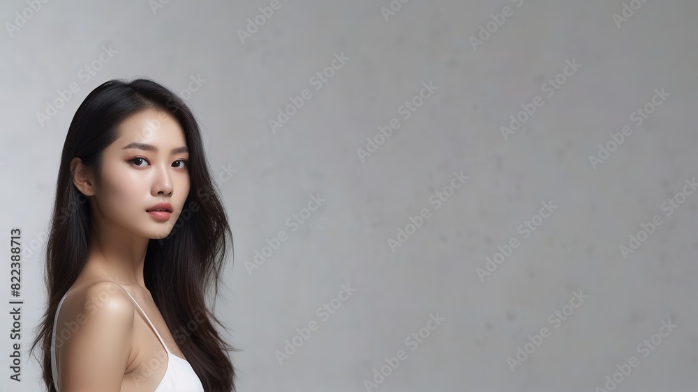 Closeup portrait of a asian beauty fashion model Closeup portrait of a asian beauty fashion model