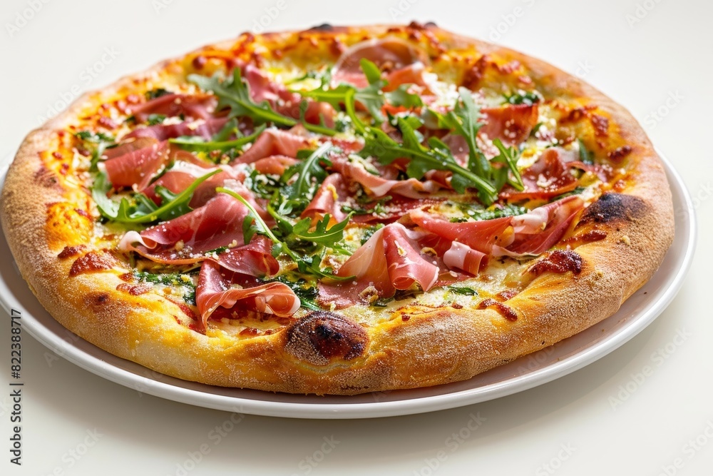 Exquisite Prosciutto and Arugula Pizza with Nutty Parmesan Exquisite Prosciutto and Arugula Pizza with Nutty Parmesan