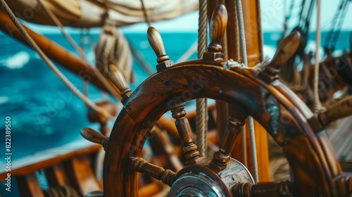 Pirate ship's wheel.