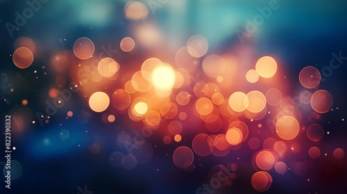 Abstract bokeh lights with a soft focus, vibrant colors.