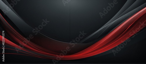 abstract black red curved banner background vector | abstract red wave background