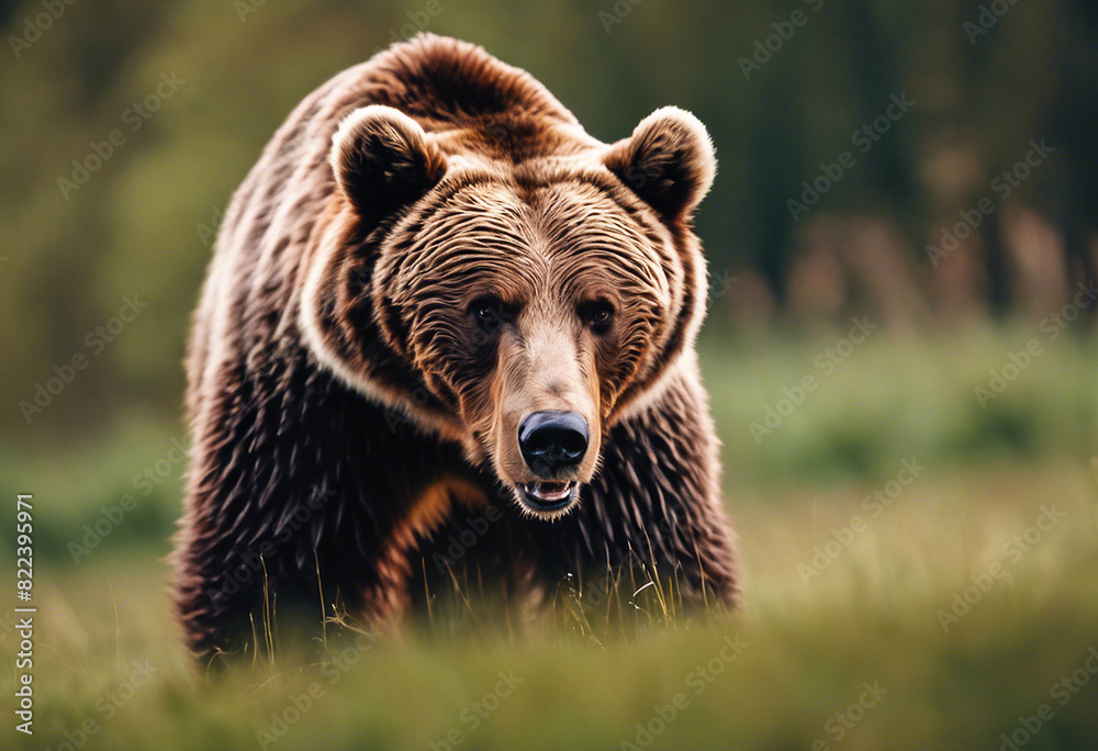 Portrait of a brown bear. Close-up of a brown bear's head Portrait of a brown bear. Close-up of a brown bear's head