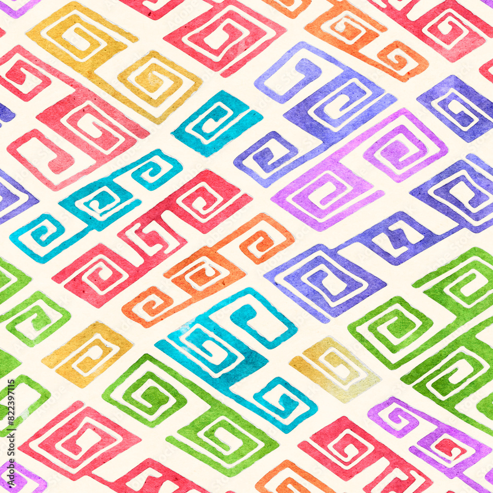 Abstract seamless pattern with watercolor drawing Abstract seamless pattern with watercolor drawing