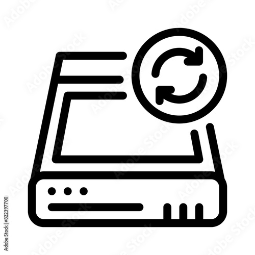 harddisk line icon