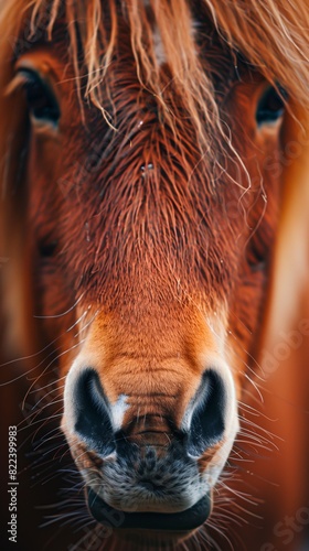 A close-up shot capturing the delicate features of a pony's face
