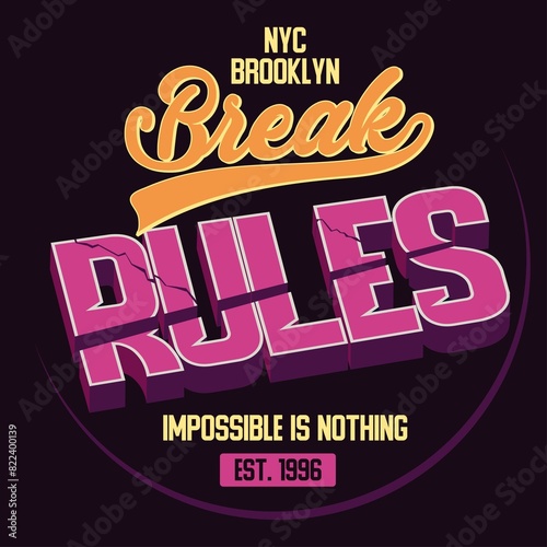 Sport t-shirt graphics. New York City athletic apparel design. Vector
