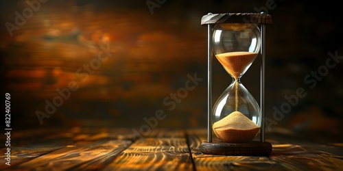 The One-Way Flow of Time: A Comparison to an Hourglass. Concept Comparison, Time, Hourglass, Flow, Metaphor photo