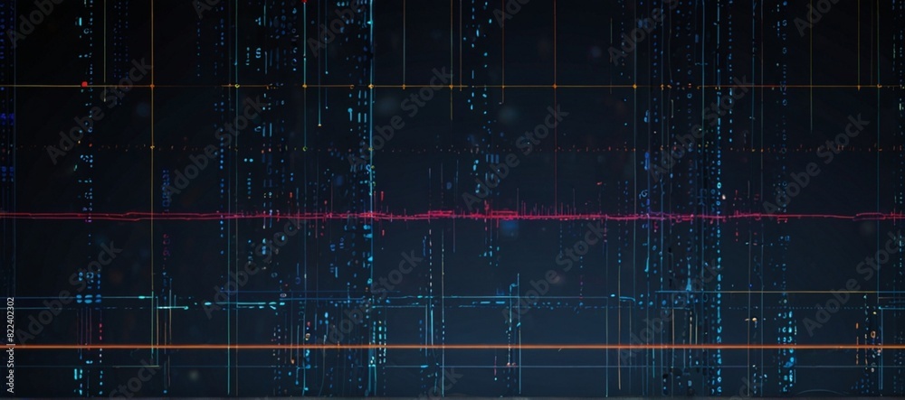 Obraz premium blue binary code background | digital background for tech ai data audio graphics