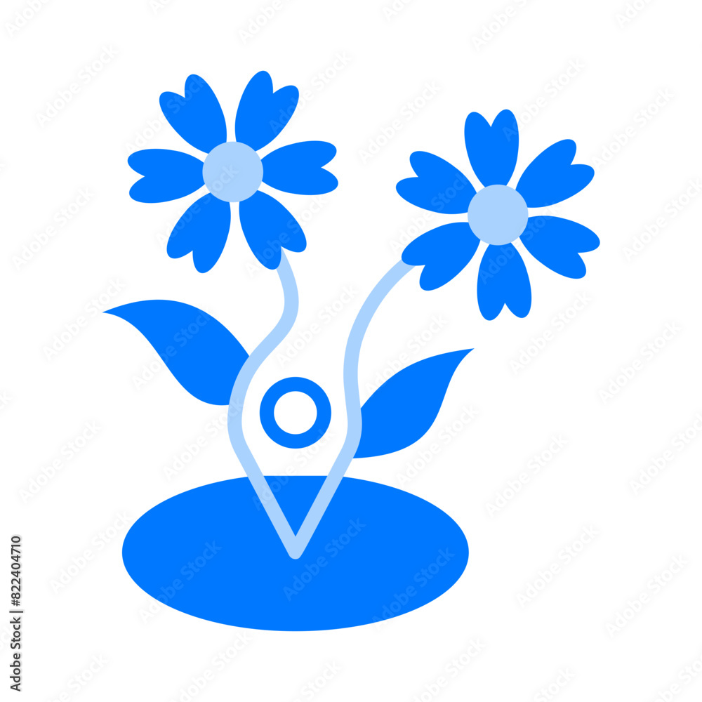 Flower Point Blue Flat Flower Point Blue Flat