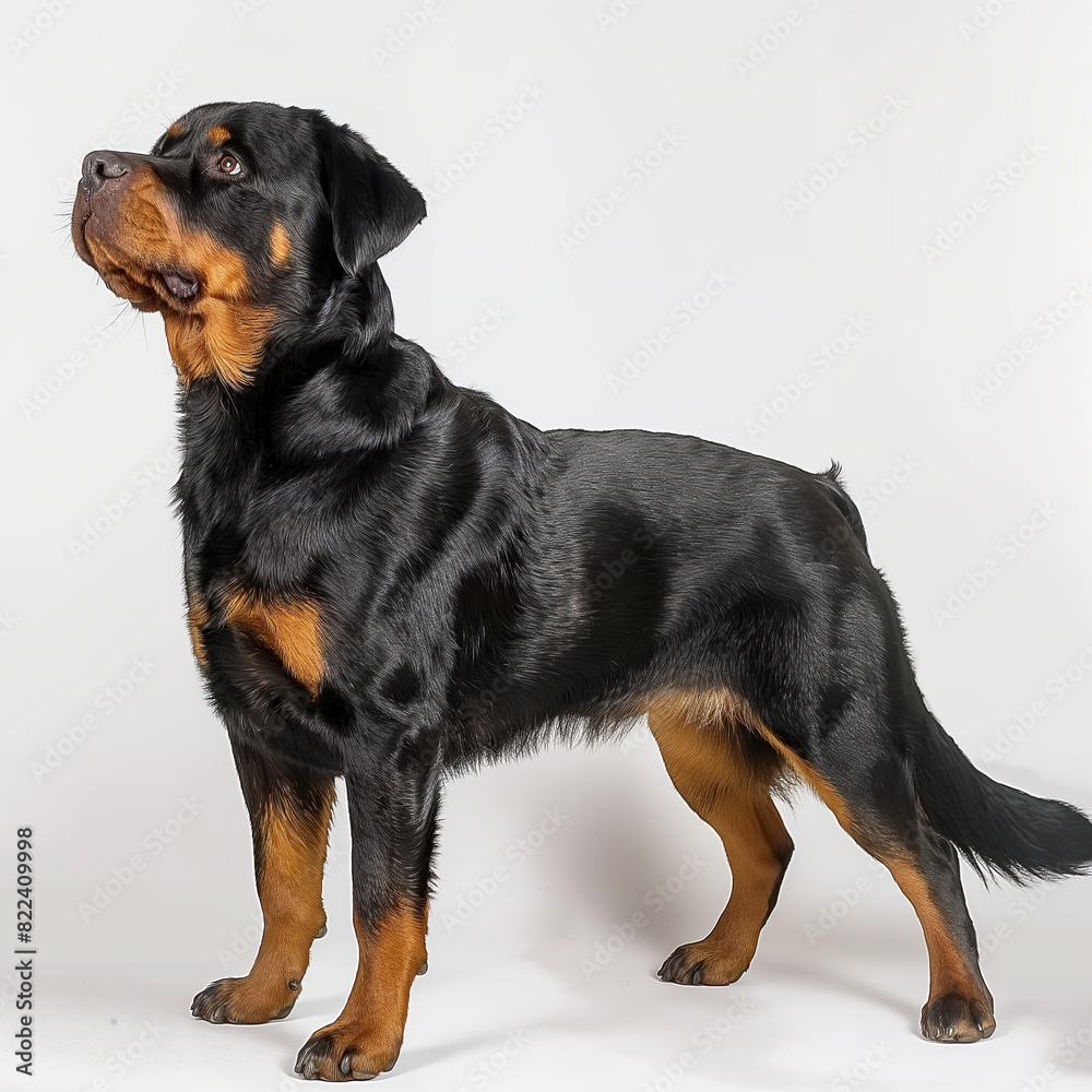 Rottweiler dog isolated on white background