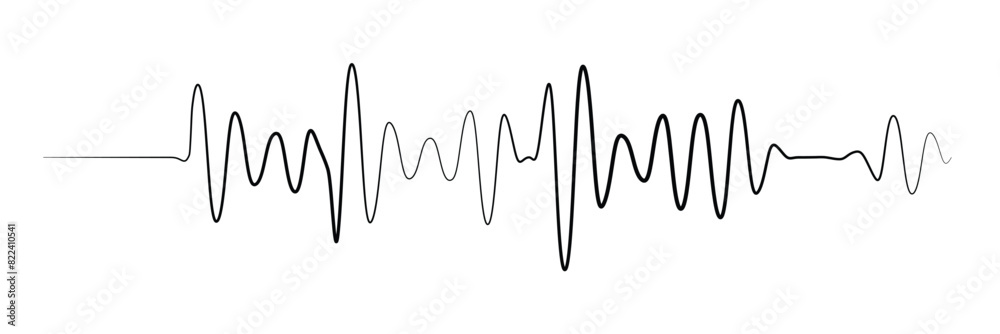 Naklejka premium Sound waves design template. Set of podcast sound waves design. Vector Illustration