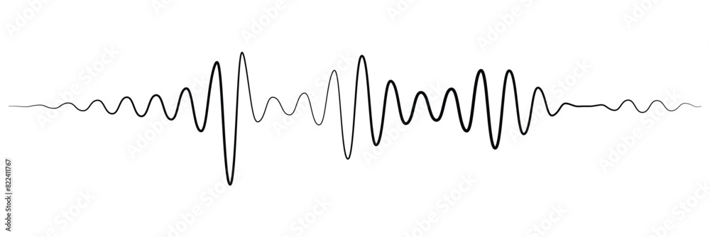 Naklejka premium Sound waves design template. Set of podcast sound waves design. Vector Illustration