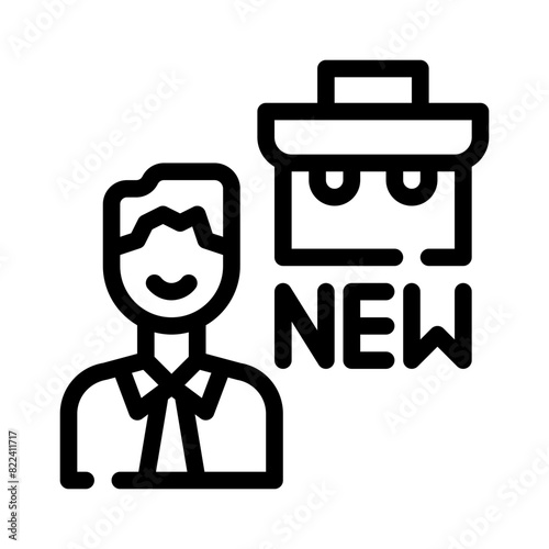 new employee line icon
