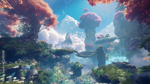A virtual reality playground where AI constructs fantastical landscapes based on the dreams of its users  blending reality and imagination seamlessly. 32k  full ultra HD  high resolution