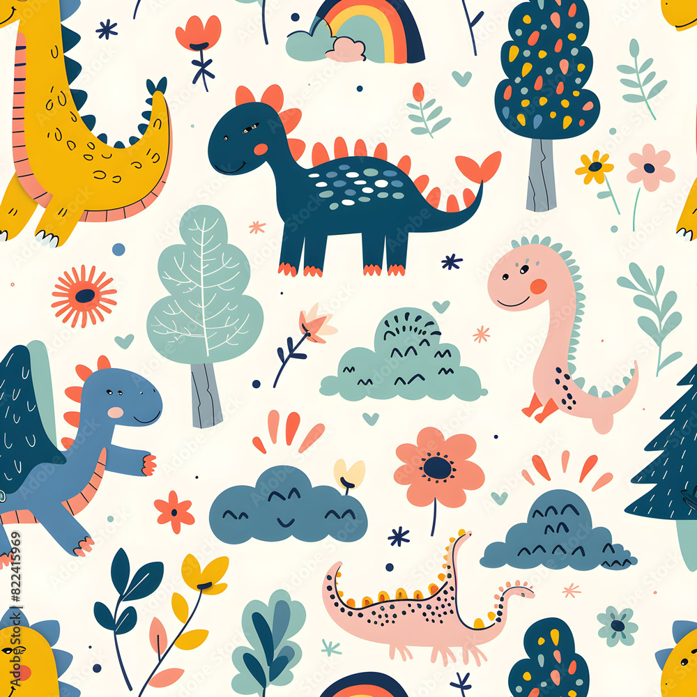 Fototapeta premium Cute Patterns for Kids