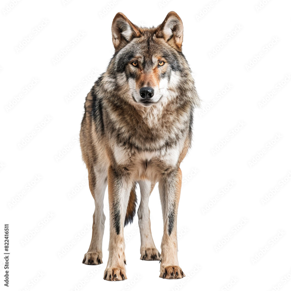Wolf standing on white background,png Wolf standing on white background,png