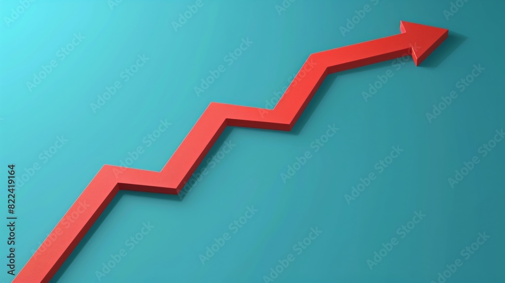 Declining trend line with a broken piggy bank vibrant flat and clear backdrop ample text space modern design