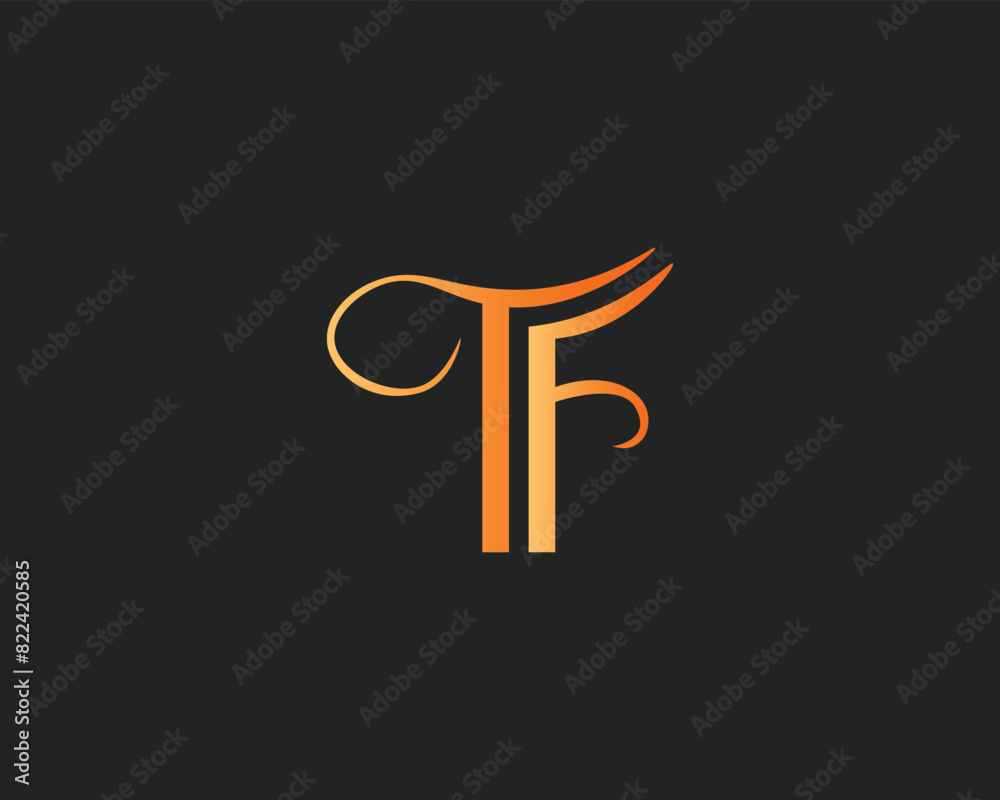 Creative Letter TF Logo Design template Creative Letter TF Logo Design template