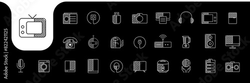 house electronics line icon vector designs