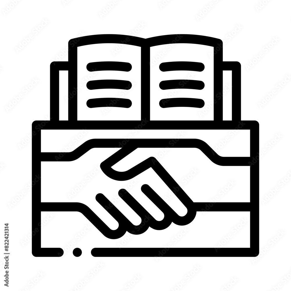 Cooperation line icon Cooperation line icon