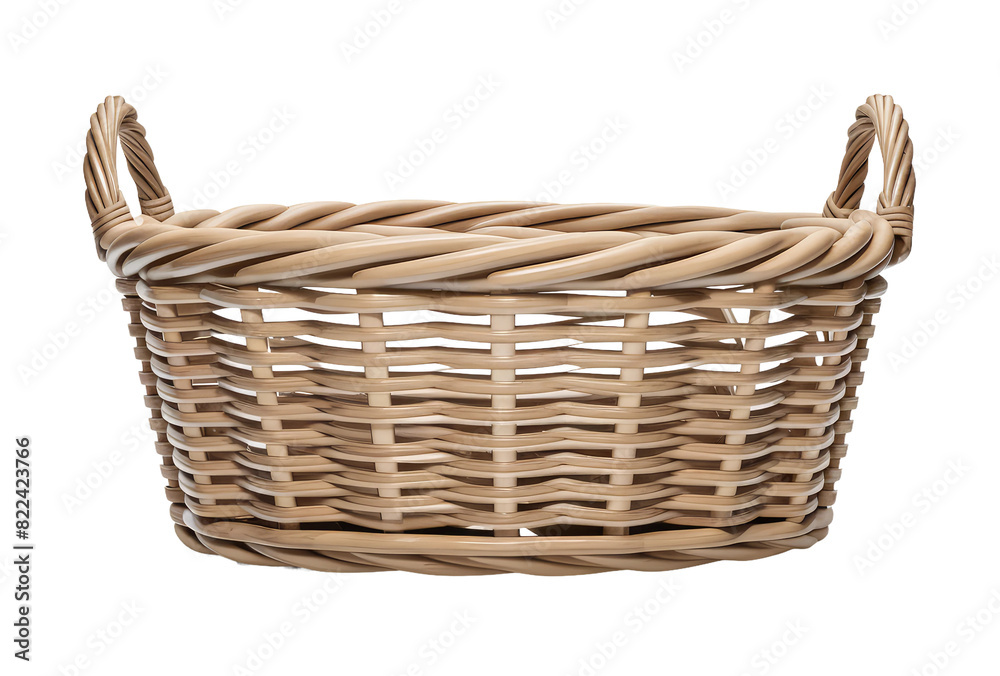 Obraz premium isolated png wickerwork basket, GENERATIVE AI