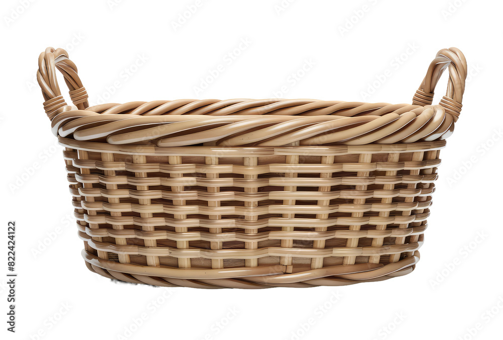 Obraz premium isolated png wickerwork basket, GENERATIVE AI