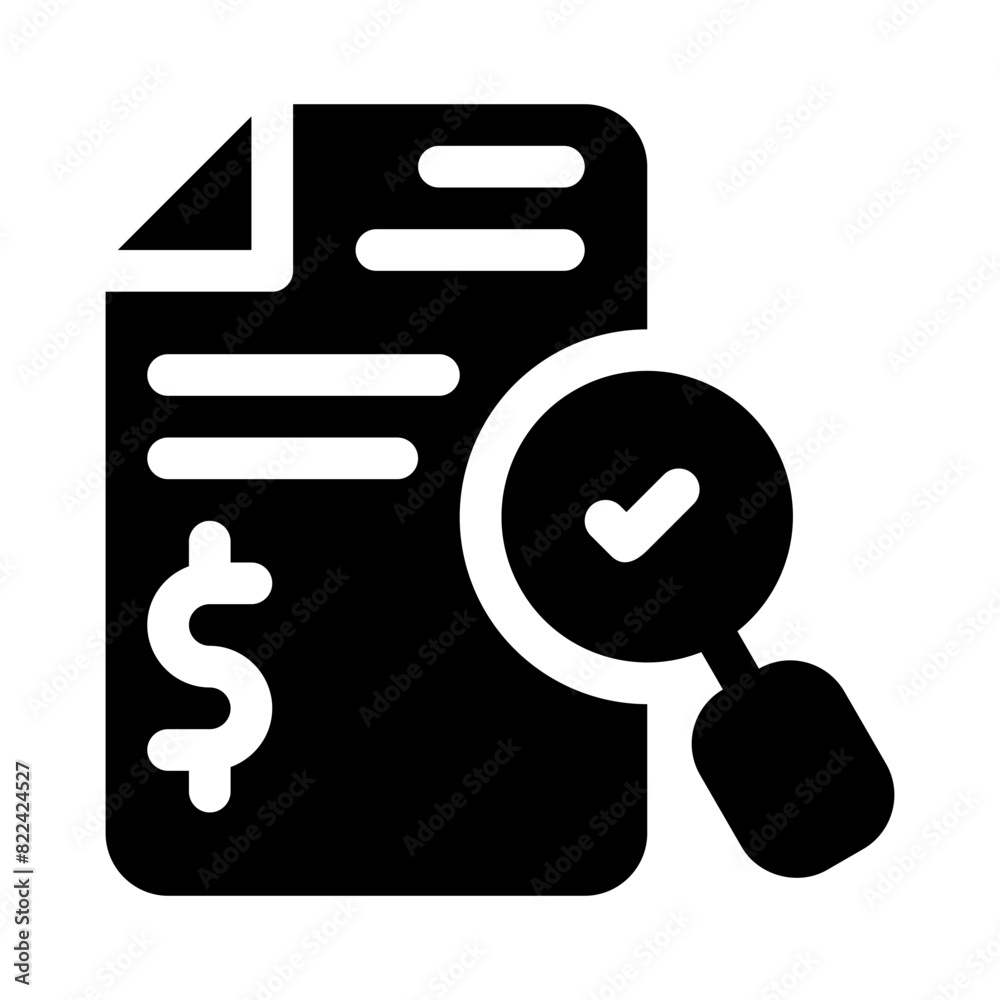 analysis glyph icon analysis glyph icon