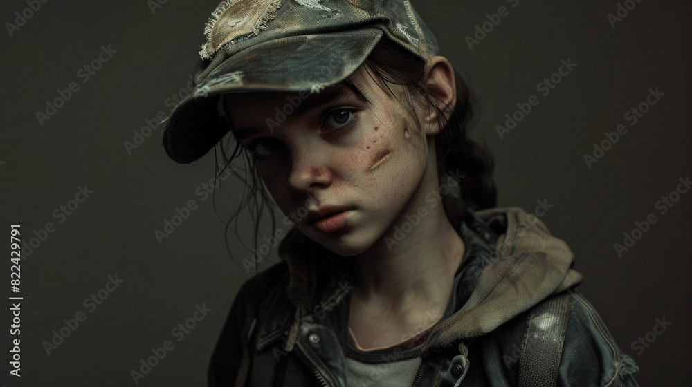 Survivor’s Grit: Young Girl in a Post-Apocalyptic World Survivor’s Grit: Young Girl in a Post-Apocalyptic World